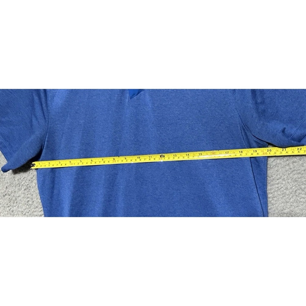 Under Armour HeatGear Blue‎ Heather Tech Golf Polo Shirt Mens Medium UA - Picture 4 of 11